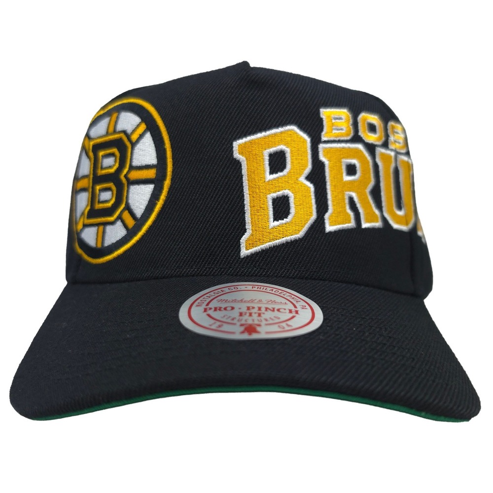 Boston Bruins Mitchell & Ness NHL Pro Fit Snapback Hat Cap Embroidery Logo NWT